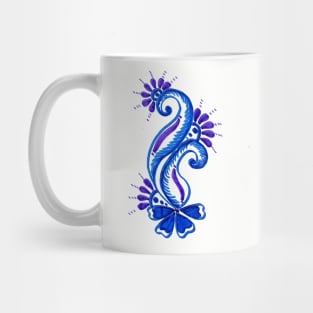 Blue floral design Mug